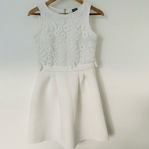 Taylor floral crochet scuba dress